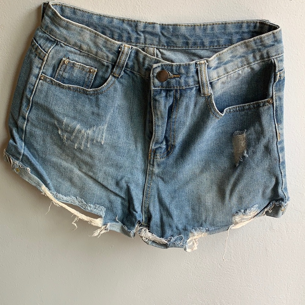 light blue shorts: run a little bigger